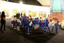 Crianças da Vila Torres, de Curitiba, visitam o MON pela primeira vez. Foto: Ricardo Freire/MON