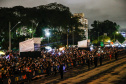 Primeira apresentação do Natal no Palácio Iguaçu é um espetáculo de fogos, luzes e música