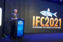Abertura oficial da III International Fish Congress & Fish Expo Brasil 2021, que se realiza até sexta-feira (26) em Foz do Iguaçu. Foto:SEAB