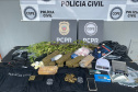Em operação na Grande Curitiba, PCPR apreende uniformes falsos da polícia e drogas do crime organizado