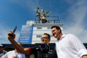 O governador Carlos Massa Ratinho Junior visitou neste sábado (9), ao lado do presidente da República, Jair Bolsonaro, o Santuário de São Miguel Arcanjo, em Bandeirantes, na Região Norte. - Bandeirantes, 09/04/2022