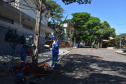 Equipes da Copel trabalham na reconstrução das redes elétricas danificadas pelo temporal do fim de semana - Curitiba, 25/04/2022