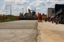 Obras de pavimentação em concreto na PRC-280, em Palmas