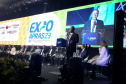 O vice-governador Darci Piana e o secretário da Agricultura, Norberto Ortigara, participaram da abertura da ExpoApras 2023