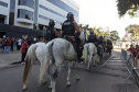 Policiamento reforçado garante segurança durante jogo de futebol em Curitiba