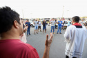  Caminhoneiros recebem a bênção de São Cristóvão no Pátio de Triagem do Porto de Paranaguá