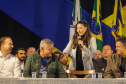 Guaratuba, 28 de agosto de 2023 - A primeira dama, Luciana Saito Massa, participou da abertura do Jogos da Integração da Idoso.