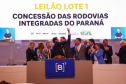 O leilão foi realizado nesta sexta-feira (25) na Bolsa de Valores, em São Paulo, e contou com a participação do governador Carlos Massa Ratinho Junior 