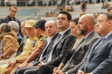 Curitiba, 12 de setembro de 2023 - O governador Carlos Massa Ratinho Jr. participa da formatura de soldados da Polícia Militar do Paraná na Ligga Arena.