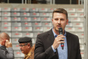 Curitiba, 12 de setembro de 2023 - O governador Carlos Massa Ratinho Jr. participa da formatura de soldados da Polícia Militar do Paraná na Ligga Arena.