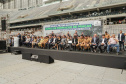 Curitiba, 12 de setembro de 2023 - O governador Carlos Massa Ratinho Jr. participa da formatura de soldados da Polícia Militar do Paraná na Ligga Arena.