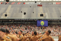 Curitiba, 12 de setembro de 2023 - O governador Carlos Massa Ratinho Jr. participa da formatura de soldados da Polícia Militar do Paraná na Ligga Arena.