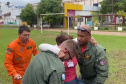 Paraná está ajudando nos atendimentos em Santa Catarina com equipe aérea e helicóptero