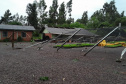 Tornado causou estragos no viveiro florestal de Cascavel, com o destelhamento de estruturas e o bloqueio do principal acesso ao local. 