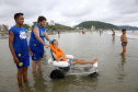 Limpeza das praias, saúde e segurança são destaques na temporada. Mais de 174 toneladas de lixo foram recolhidas nas praias do Paraná pela Sanepar, houve cerca de 700 atendimentos médicos feitos pela equipe da Secretaria da Saúde.  Operação Verão, 2018/2019  -  Foto: Jaelson Lucas/ANPr