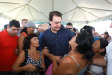 O governador Carlos Massa Ratinho Junior e o prefeito de Curitiba, Rafael Greca, inauguraram neste sábado (02) um parque esportivo no Bairro Novo. A estrutura conta com quadra de futebol com grama sintética, pista de skate com oito obstáculos e quadra poliesportiva. Curitiba,02/02/2019   -  Foto: Rodrigo Félix Leal/ANPr