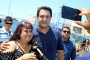 O governador Carlos Massa Ratinho Junior e o prefeito de Curitiba, Rafael Greca, inauguraram neste sábado (02) um parque esportivo no Bairro Novo. A estrutura conta com quadra de futebol com grama sintética, pista de skate com oito obstáculos e quadra poliesportiva. Curitiba,02/02/2019 Foto:Jaelson Lucas / ANPr