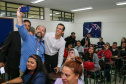 O secretário de Educação Renato Feder em visita na Escola Estadual São Cristóvão no início do ano letivo. Curitiba, 14/02/2019 -  Foto: Geraldo Bubniak/ANPr