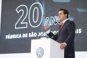 Governador Carlos Massa Ratinho Júnior participa da solenidade de comemoração de 20 anos da Volkswagen no Paraná. - São José dos Pinhais, 19/02/2019 - Foto: Rodrigo Felix Leal/ANPr