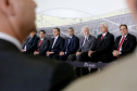 O governador em exercício Darci Piana participou nesta terça-feira (26), em Foz do Iguaçu, da cerimônia de posse do novo diretor-geral brasileiro da Itaipu Binacional, general Joaquim Silva e Luna, com as presenças do Presidente Jair Bolsonaro e do presidente do Paraguai, Mario Abdo Benítez; dos ministros almirante Bento Albuquerque, de Minas e Energia e Ernesto Araújo, de Relações Exteriores  - Foz do Iguaçu, 26/02/2019 - Foto: Arnaldo Alves/ANPr