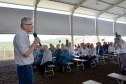 O secretário da Agricultura e Abastecimento do Paraná, Norberto Ortigara, durante abertura, nesta quarta-feira (27), do Dia de Campo Verão 2019, da Cooperativa Agraria, de Entre Rios, em Guarapuava.  -  27/02/2019  -  Foto:  Divulgação SEAB