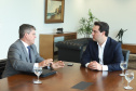 Governador Carlos Massa Ratinho Junior durante reunião com o secretário Nacional de Segurança Pública, general Guilherme Theóphilo e o secretário estadual da Segurança Pública e Administração Penitenciária, general Luiz Felipe Carbonell  -  Curitiba, 19/03/2019  -  Foto: Rodrigo Félix Leal/ANPr