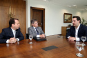 Governador Carlos Massa Ratinho Junior durante reunião com o secretário Nacional de Segurança Pública, general Guilherme Theóphilo e o secretário estadual da Segurança Pública e Administração Penitenciária, general Luiz Felipe Carbonell - Curitiba, 19/03/2019 - Foto Gilson Abreu/ANPr