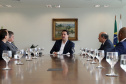 Governador Carlos Massa Ratinho Junior durante reunião com o secretário Nacional de Segurança Pública, general Guilherme Theóphilo e o secretário estadual da Segurança Pública e Administração Penitenciária, general Luiz Felipe Carbonell - Curitiba, 19/03/2019 - Foto Gilson Abreu/ANPr