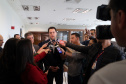 Governador Carlos Massa Ratinho Junior durante reunião com o secretário Nacional de Segurança Pública, general Guilherme Theóphilo e o secretário estadual da Segurança Pública e Administração Penitenciária, general Luiz Felipe Carbonell - Curitiba, 19/03/2019 - Foto Gilson Abreu/ANPr