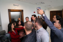 Governador Carlos Massa Ratinho Junior durante reunião com o secretário Nacional de Segurança Pública, general Guilherme Theóphilo e o secretário estadual da Segurança Pública e Administração Penitenciária, general Luiz Felipe Carbonell - Curitiba, 19/03/2019 - Foto Gilson Abreu/ANPr