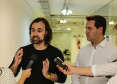 O governador Carlos Massa Ratinho Junior participa de Palestra de Mauricio Benvenutti nesta terça-feira (2) no teatro do Museu Oscar Niemeyer,   Curitiba, 02/04/2019 -  Foto: Geraldo Bubniak/ANPr