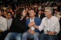 O governador Carlos Massa Ratinho Junior participa de Palestra de Mauricio Benvenutti nesta terça-feira (2) no teatro do Museu Oscar Niemeyer,   Curitiba, 02/04/2019 -  Foto: Geraldo Bubniak/ANPr