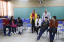 A professora de sociologia, Priscila Matos Drosoek, profere palestra sobre bullying no Colégio Estadual São Cristovão, em São José dos Pinhais.São José do Pinhais, 10-04-19.Foto: Arnaldo Alves / ANPr.