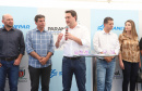 O governador Carlos Massa Ratinho Junior e o presidente da Sanepar, Cláudio Stábile, inauguraram nesta quinta-feira (11) um novo sistema de abastecimento de água em Londrina, capaz de atender quaisquer emergências ou inconstâncias na cidade.  Londrina, 11/04/2019  -  Foto: Rodrigo Felix Leal/ANPr