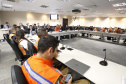 Reunião da Defesa Civil, Simepar e Jica, para discutir resultados do projeto de monitoramento metereológico por radar. N/F: coordenador da Defesa Civil do Paraná, cel. Ricardo Silva.Curitiba, 22-04-19.Foto: Arnaldo Alves / ANPr.