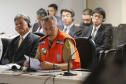 Reunião da Defesa Civil, Simepar e Jica, para discutir resultados do projeto de monitoramento metereológico por radar. N/F: coordenador da Defesa Civil do Paraná, cel. Ricardo Silva.Curitiba, 22-04-19.Foto: Arnaldo Alves / ANPr.