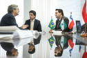 O governador Carlos Massa Ratinho Junior se reuniu na segunda-feira (29), em Brasília, com os embaixadores Nimia Ermelinda da Silva Boschert, do Paraguai, e Fernando Schmidt Ariztía, do Chile, para tratar do projeto do corredor bioceânico entre o Porto de Paranaguá e o Porto de Antofagasta.  -  BRasília, 29/04/2019  -  Foto: Rodrigo Félix Leal/ANPr