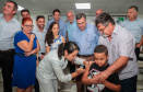 O secretário da Saúde do Paraná, Beto Preto, fez neste sábado pela manhã, na sede da 16ª Regional de Saúde, em Apucarana, a abertura estadual do “Dia D” da vacinação contra a gripe. Foto:  Josias Pinto