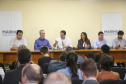 O governador Carlos Massa Ratinho Junior recebe a imprensa para entrevista coletiva, na Expoingá. Maringá,16/05/2019. FotoGilson Abreu/ANPr