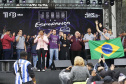 O governador Carlos Massa Ratinho Junior participa da Marcha para Jesus.Curitiba, 18-05-19Foto: Arnaldo Alves 