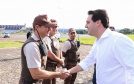 Governador carlos Massa Ratinho Junior durante encontro com o diretor - geral brasileiro da Itaipu Binacional, general Joaquin Silva e Luna  -  Foz do Iguaçu, 12/06/2019  -  Foto: Rodrigo Félix Leal/ANPr