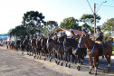 O governador Carlos Massa Ratinho Junior e o presidente em exercício Hamilton Mourão receberam nesta sexta-feira (28) a medalha Heróis da Cavalaria, da Polícia Montada Coronel Dulcídio. A condecoração foi entregue na cerimônia, em Curitiba, que comemora os 140 anos do regimento, que é a unidade mais antiga da Polícia Militar do Paraná.  -  Curitiba, 28/06/2019  -  Foto: José Fernando Ogura/ANPr