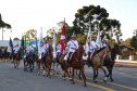 O governador Carlos Massa Ratinho Junior e o presidente em exercício Hamilton Mourão receberam nesta sexta-feira (28) a medalha Heróis da Cavalaria, da Polícia Montada Coronel Dulcídio. A condecoração foi entregue na cerimônia, em Curitiba, que comemora os 140 anos do regimento, que é a unidade mais antiga da Polícia Militar do Paraná.  -  Curitiba, 28/06/2019  -  Foto: José Fernando Ogura/ANPr