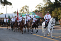 O governador Carlos Massa Ratinho Junior e o presidente em exercício Hamilton Mourão receberam nesta sexta-feira (28) a medalha Heróis da Cavalaria, da Polícia Montada Coronel Dulcídio. A condecoração foi entregue na cerimônia, em Curitiba, que comemora os 140 anos do regimento, que é a unidade mais antiga da Polícia Militar do Paraná.  -  Curitiba, 28/06/2019  -  Foto: José Fernando Ogura/ANPr