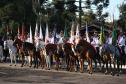 O governador Carlos Massa Ratinho Junior e o presidente em exercício Hamilton Mourão receberam nesta sexta-feira (28) a medalha Heróis da Cavalaria, da Polícia Montada Coronel Dulcídio. A condecoração foi entregue na cerimônia, em Curitiba, que comemora os 140 anos do regimento, que é a unidade mais antiga da Polícia Militar do Paraná.  -  Curitiba, 28/06/2019  -  Foto: José Fernando Ogura/ANPr