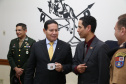 O governador Carlos Massa Ratinho Junior e o presidente em exercício Hamilton Mourão receberam nesta sexta-feira (28) a medalha Heróis da Cavalaria, da Polícia Montada Coronel Dulcídio. A condecoração foi entregue na cerimônia, em Curitiba, que comemora os 140 anos do regimento, que é a unidade mais antiga da Polícia Militar do Paraná.  -  Curitiba, 28/06/2019  -  Foto: José Fernando Ogura/ANPr