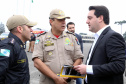 Governador Carlos Massa Ratinho Junior entrega viaturas para as polícias Militar e Civil.Foto Gilson Abreu/ANPr