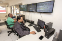 O Corredor de Exportação do Porto de Paranaguá opera em novo painel central. A sala de comando, que controla as esteiras que transportam a carga dos armazéns interligados até os carregadores de navio, ficou mais ampla, segura erarejada. Foto: Claudio Neves/Portos do Paraná