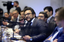 Governador Carlos Massa Ratinho Junior durante reunião com a equipe de governo.  Na foto, o diretor-presidente da Fomento Paraná, Heraldo Alves das Neves Curitiba, 23/07/2019. Foto: Jaelson Lucas