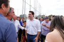 O governador Carlos Massa Ratinho Junior e o prefeito Miguel Amaral inauguraram mais uma unidade do projeto Meu Campinho